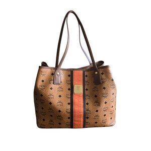 MCM Cognac Visetos Tote Bag